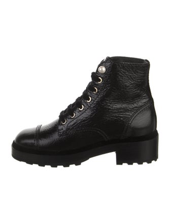 Chanel 2021 Interlocking CC Logo Combat Boots