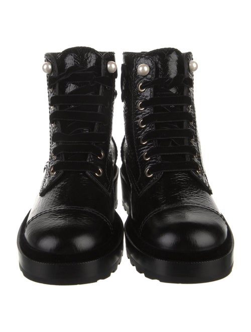 Chanel 2021 Interlocking CC Logo Combat Boots