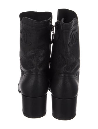 Chanel 2015 Interlocking CC Logo Combat Boots