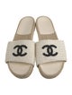 Chanel Interlocking CC Logo Tweed Espadrilles
