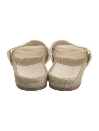 Chanel Interlocking CC Logo Tweed Espadrilles