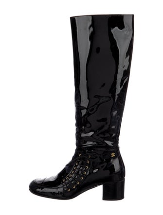 Chanel 2015 Interlocking CC Logo Riding Boots