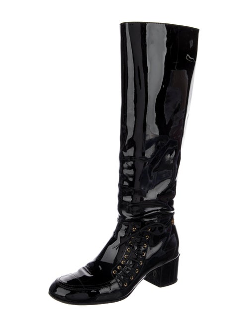 Chanel 2015 Interlocking CC Logo Riding Boots