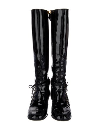 Chanel 2015 Interlocking CC Logo Riding Boots