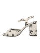 Chanel Interlocking CC Logo Leather Sandals