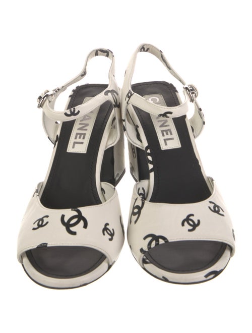 Chanel Interlocking CC Logo Leather Sandals