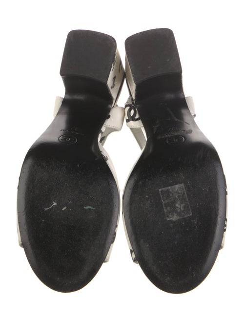 Chanel Interlocking CC Logo Leather Sandals