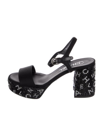 Chanel 2024 Interlocking CC Logo Slingback Sandals