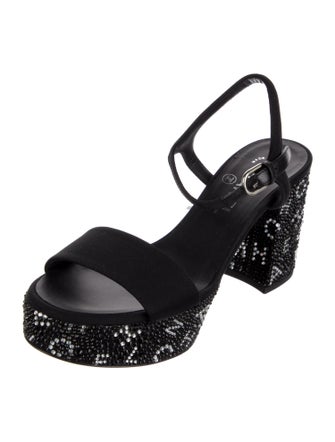 Chanel 2024 Interlocking CC Logo Slingback Sandals