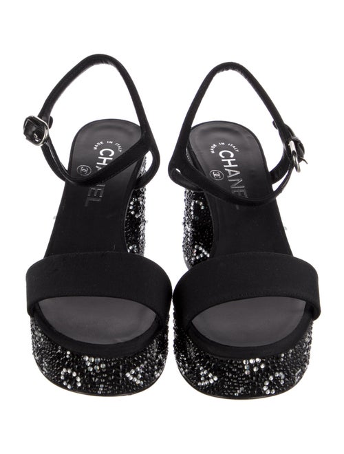 Chanel 2024 Interlocking CC Logo Slingback Sandals