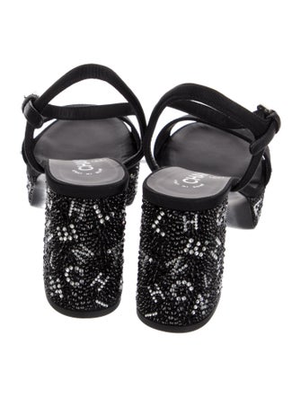 Chanel 2024 Interlocking CC Logo Slingback Sandals