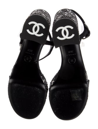 Chanel 2024 Interlocking CC Logo Slingback Sandals