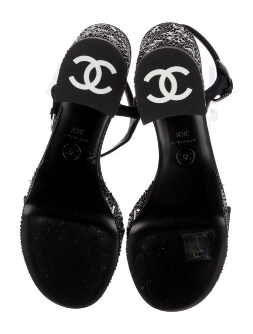 Chanel 2024 Interlocking CC Logo Slingback Sandals