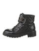 Chanel Interlocking CC Logo Calfskin Combat Boots