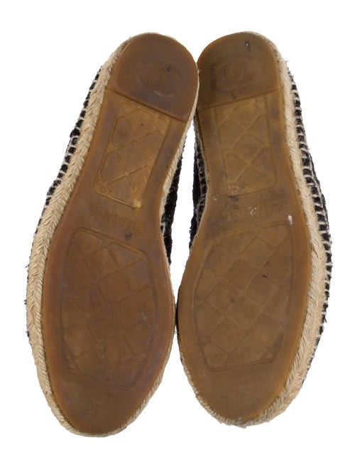 Chanel Interlocking CC Logo Tweed Espadrilles