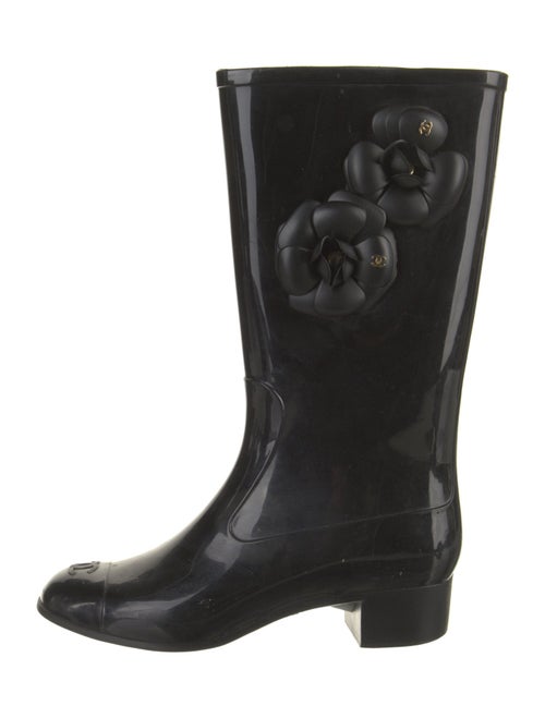 Chanel Interlocking CC Logo Rubber Rain Boots