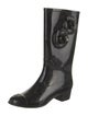 Chanel Interlocking CC Logo Rubber Rain Boots