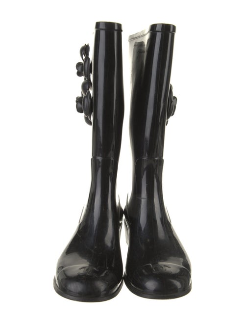 Chanel Interlocking CC Logo Rubber Rain Boots