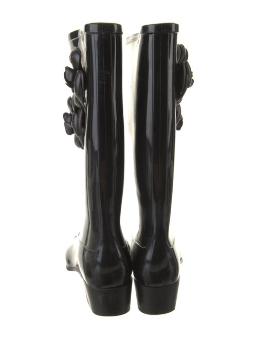 Chanel Interlocking CC Logo Rubber Rain Boots