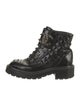 Chanel Interlocking CC Logo Calfskin Combat Boots