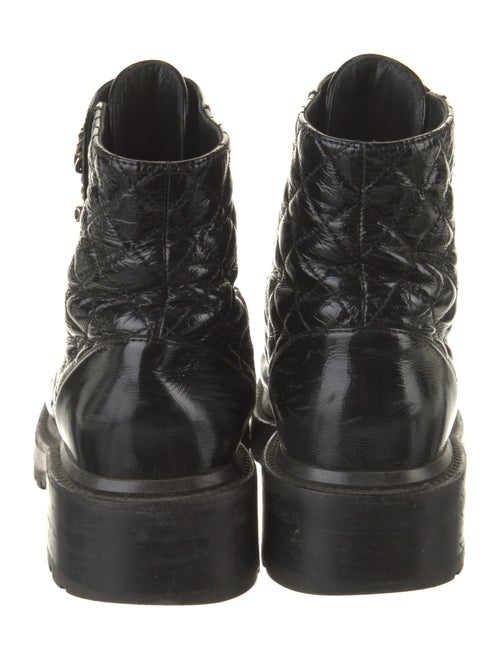 Chanel Interlocking CC Logo Calfskin Combat Boots