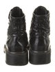 Chanel Interlocking CC Logo Calfskin Combat Boots