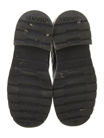 Chanel Interlocking CC Logo Calfskin Combat Boots