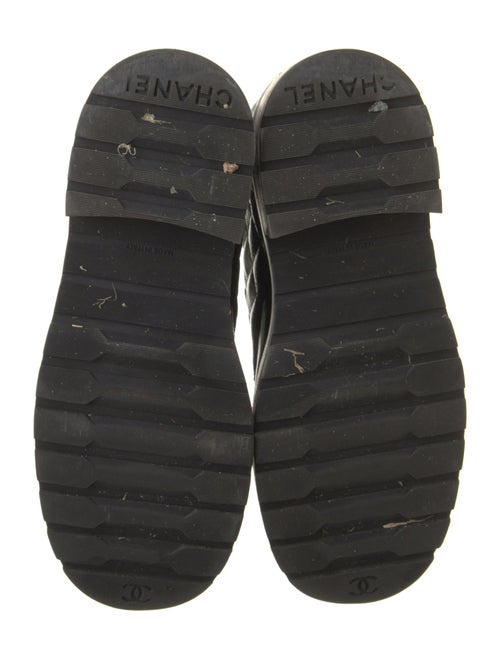 Chanel Interlocking CC Logo Calfskin Combat Boots