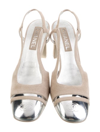 Chanel 2024 Interlocking CC Logo Slingback Pumps