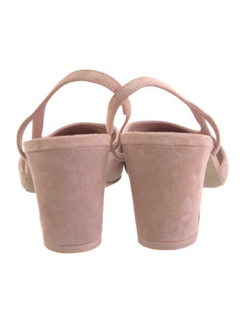 Chanel Interlocking CC Logo Suede Slingback Pumps