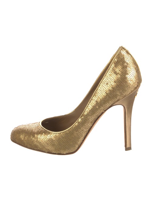 Chanel Interlocking CC Logo Sequins Pumps