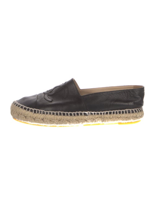 Chanel Interlocking CC Logo Lambskin Espadrilles