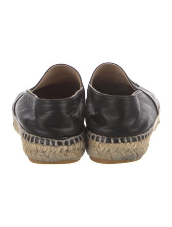 Chanel Interlocking CC Logo Lambskin Espadrilles