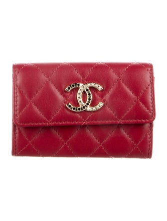 Chanel Interlocking CC Logo Lambskin Card Holder
