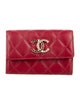 Chanel Interlocking CC Logo Lambskin Card Holder