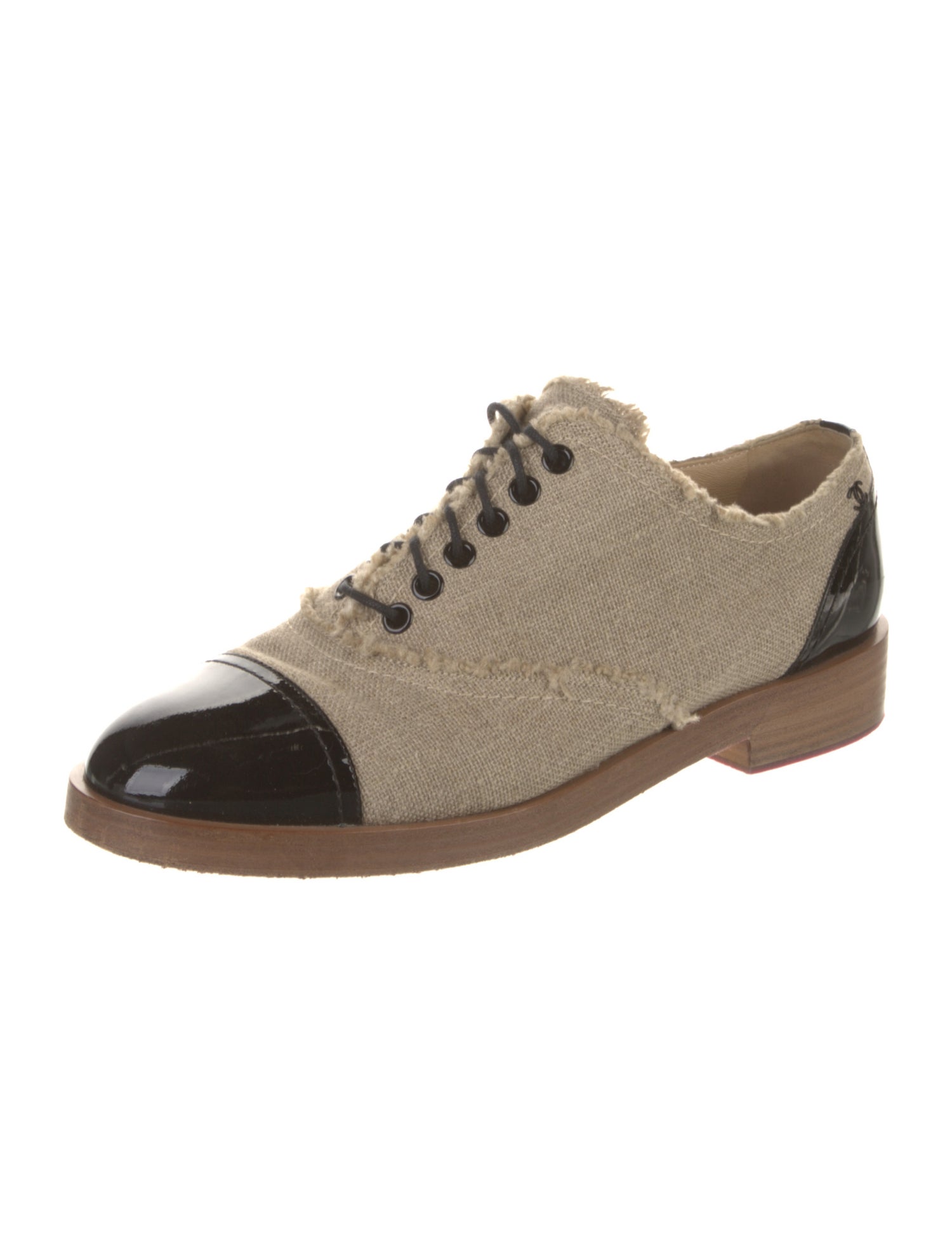 Chanel Interlocking CC Logo Canvas Oxfords