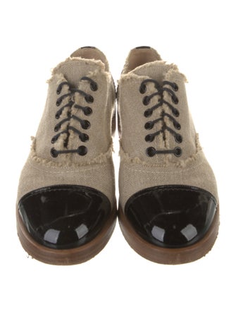Chanel Interlocking CC Logo Canvas Oxfords