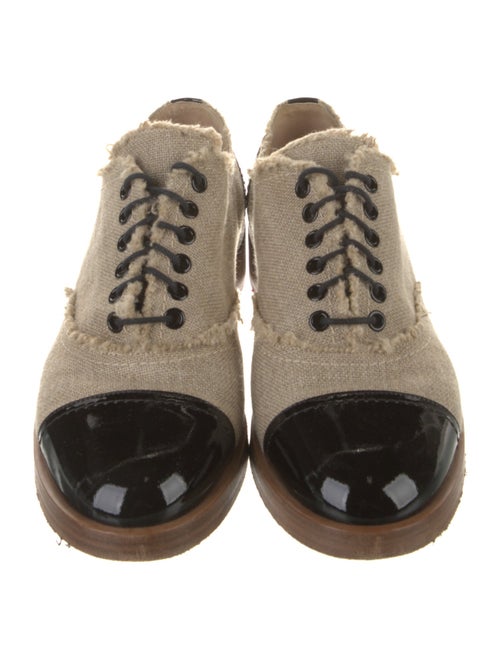 Chanel Interlocking CC Logo Canvas Oxfords