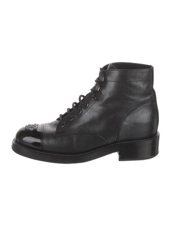 Chanel 2020 Interlocking CC Logo Combat Boots