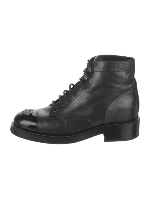 Chanel 2020 Interlocking CC Logo Combat Boots