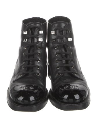 Chanel 2020 Interlocking CC Logo Combat Boots