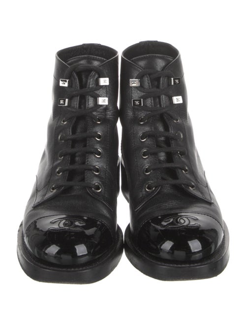 Chanel 2020 Interlocking CC Logo Combat Boots
