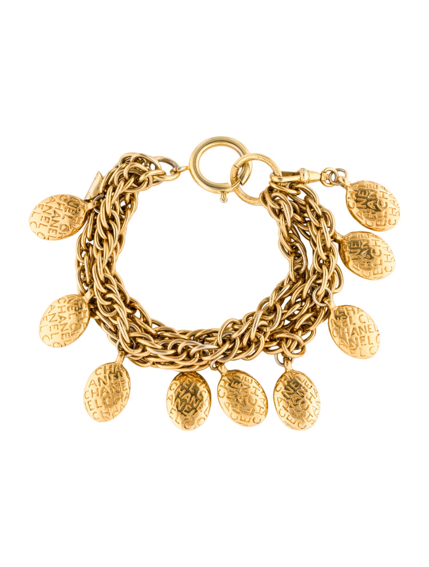 Chanel Vintage Multistrand Charm Bracelet