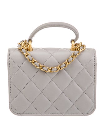 Chanel Top Handle Flap Coin Purse w/ Chain