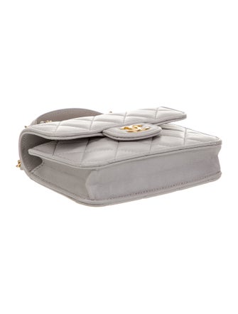 Chanel Top Handle Flap Coin Purse w/ Chain