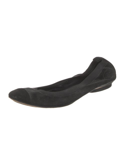 Chanel Interlocking CC Logo Leather Flats