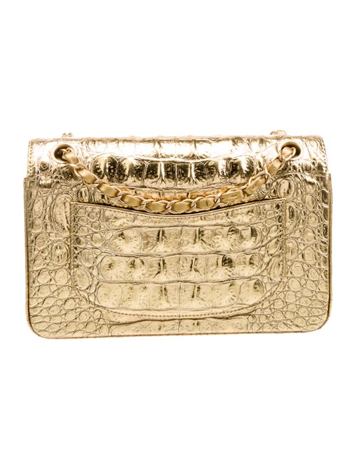 Chanel 2019 Paris-New York Small Coco Croc Embossed Classic Double Flap Bag