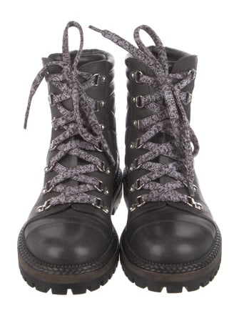 Chanel 2018 Interlocking CC Logo Combat Boots