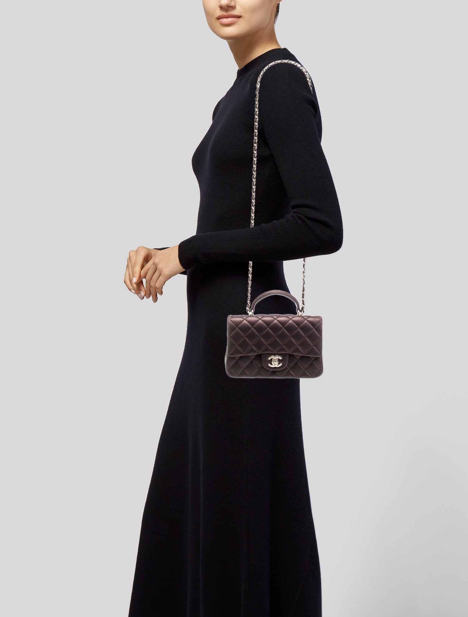 Chanel 2022 Iridescent Rectangular Mini Top Handle Flap Bag