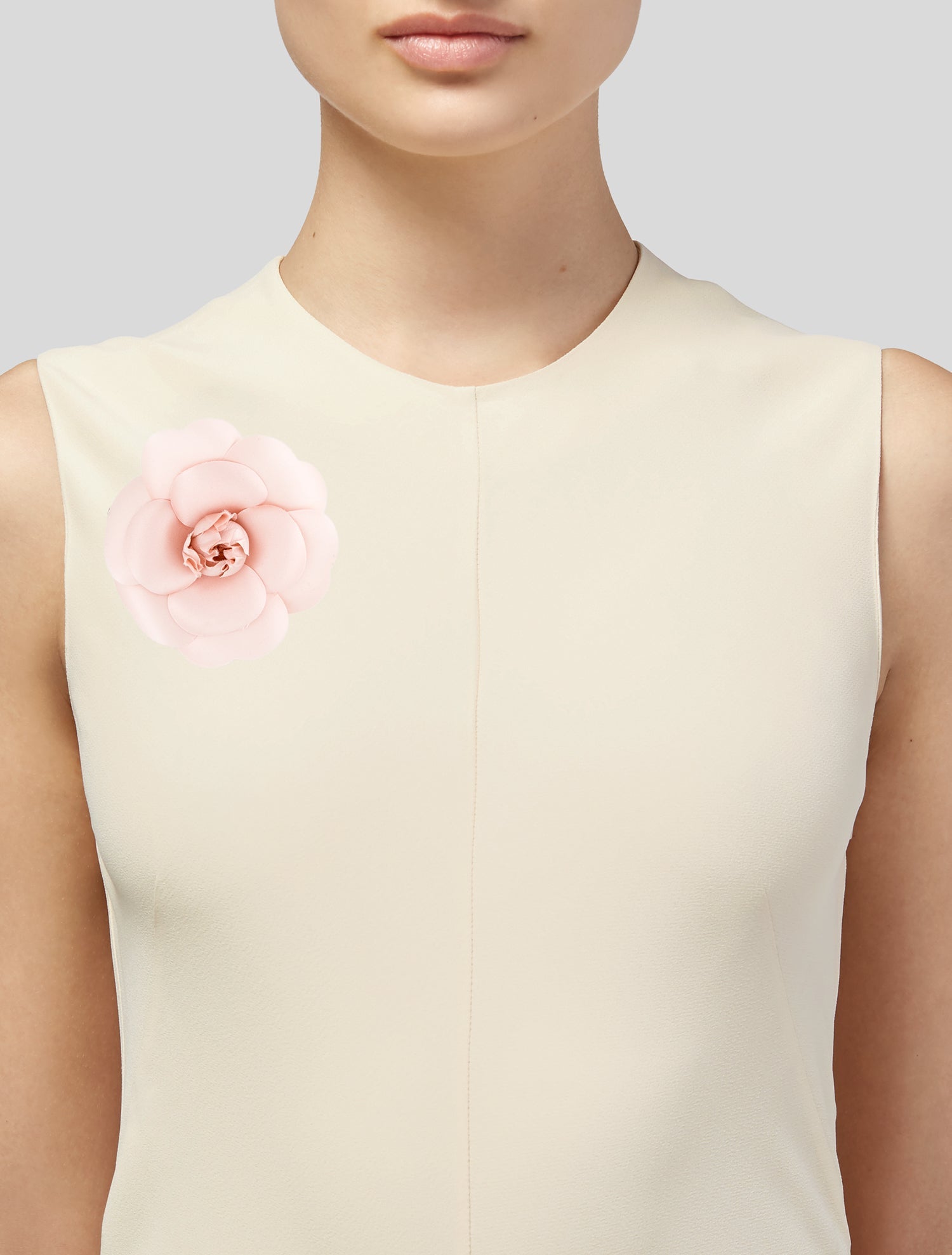 Chanel Vintage Silk Camellia Brooch